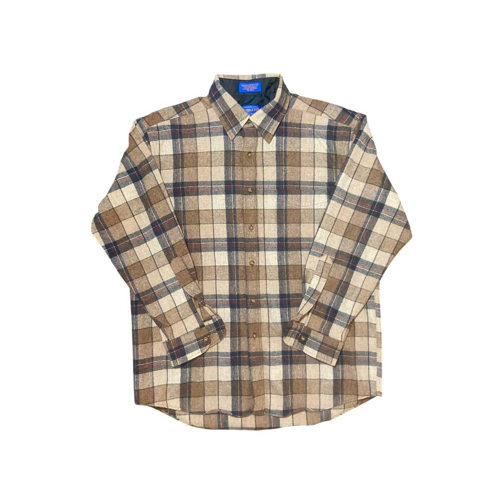 Pendleton Lodge Shirt L Plaid 
100% Pure Virgin Wool
